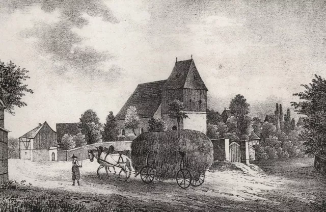 MENNSDORF (Paitzdorf) - Sachsens Kirchen-Galerie - Lithographie 1843