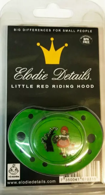 Elodie Details Designer Dummy Pacifier New In Packet Little Red Riding Hood