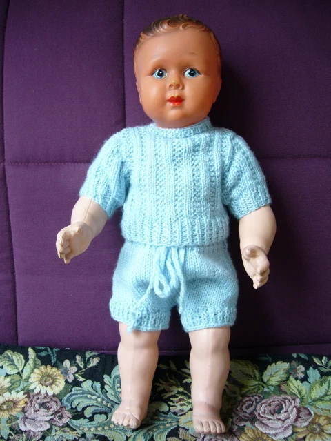 Superbe rare Maréchal & Grassard ancien Convert celluloïd Hélios souriant 60 cm