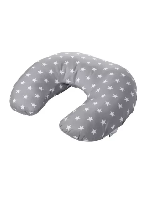 Breast Feeding Nursing Pillow Cover Only - Grey with Stars