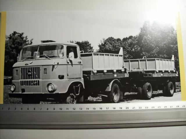 Groß-Foto, DDR Kraftverkehr Lkw,IFA W50 Abrollcontainerfahrzeug,Kommunalfahrzeug