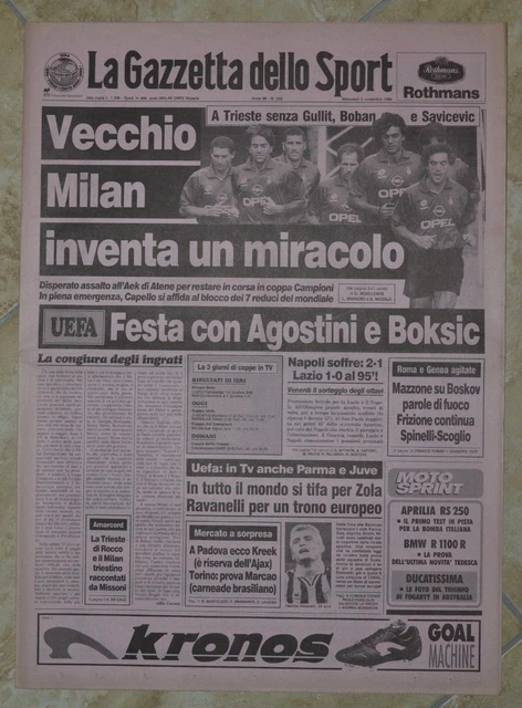 Thursday 3 October 2024: Front Page La Gazzetta dello Sport, Corriere dello Spor