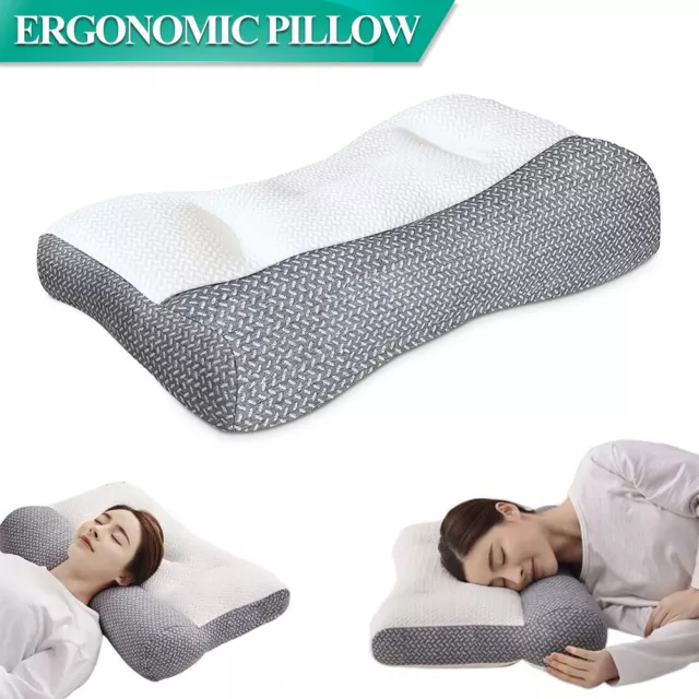 Ergonomic Pillow Adjustable Contour Orthopedic Neck Pain Cervical Bed Pillow