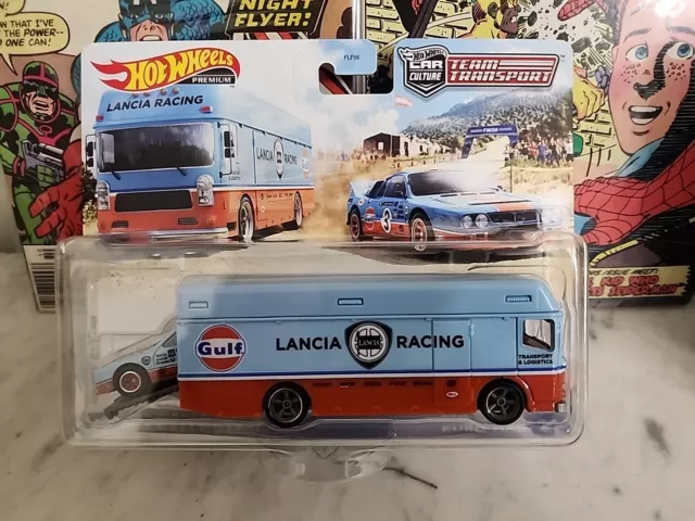 NEW! Hot Wheels Team Transport #26 "Lancia Rally 037" & Euro Hauler Truck!