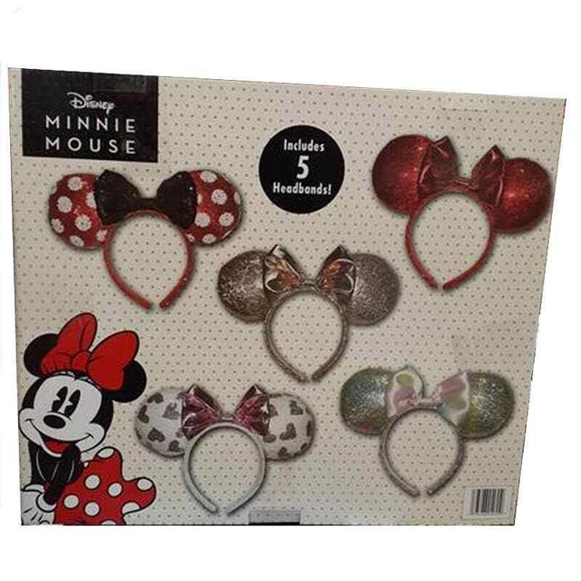 Disney's 5 Pc Minnie Mouse  Exclusive Collection Deluxe Headbands Set -Free Ship 3