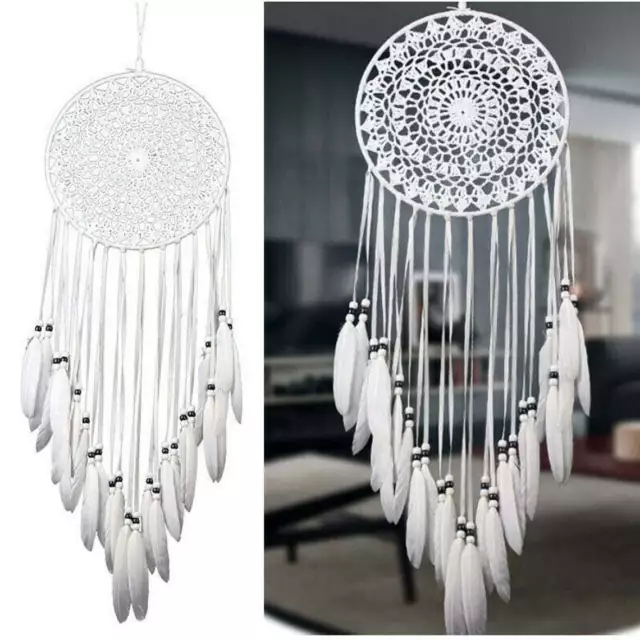 Dream Catcher Large Handmade Knitted Indian Dreamcatcher Home Bedroom Hanging UK