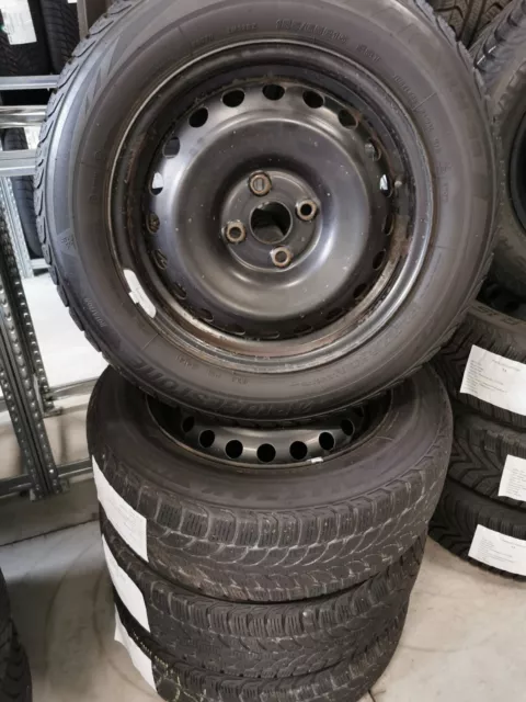 Satz Winterräder auf Stahlfelgen für Kia Rio YB 185/65 R15 88T Bridgestone