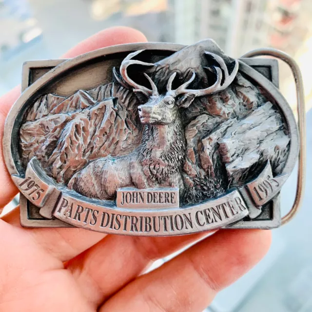 1995 John Deere Buck Stag Deer 3D Pewter Belt Buckle Limited Edition 1 of 3500