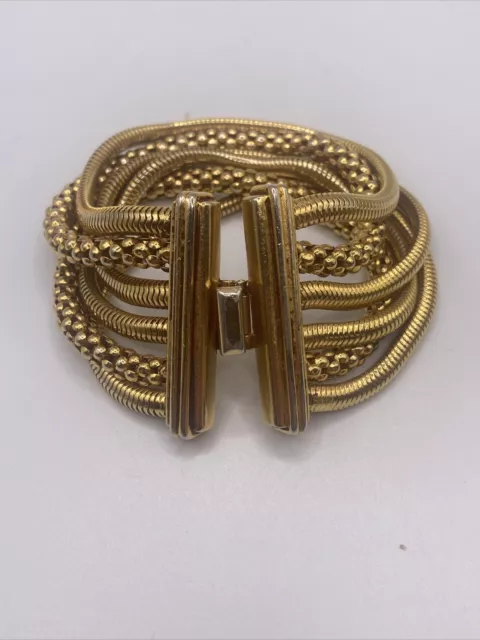 Vintage Ben-Amun Signed Gold Tone 5 Strand Bracelet Htf