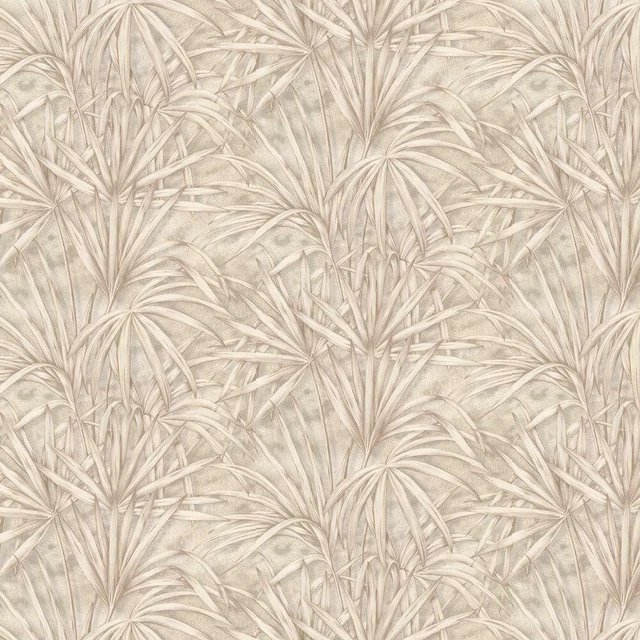 Palm Tree Tapete feines Dekor strukturiert schwer Vinyl Creme Gold Glitzer