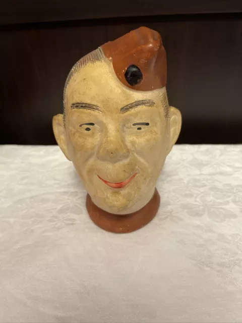 Vintage 1940s Elmer Chia Head Doughboy Planter WW2 Army VGC Military VGC