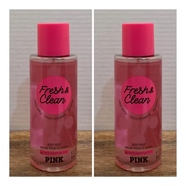 Victoria's Secret PINK Fresh & Clean Body Mist ~ 8.4 fl.oz. ( Lot of 2 )