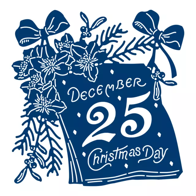 Tattered Lace CHRISTMAS DAY 25th December cutting die Free Charisma available