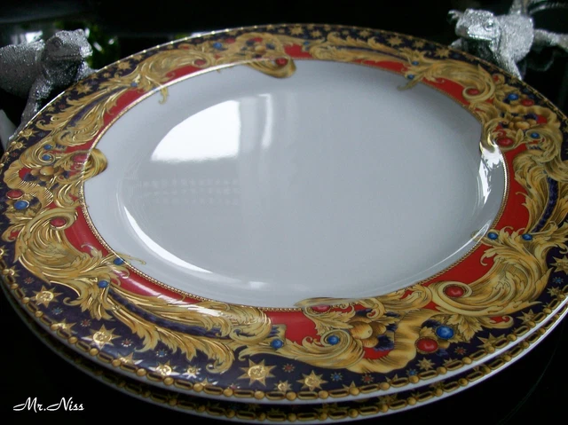 Rosenthal Versace Christmas Barocco Holiday 2  x Speiseteller 27 cm NEU&OVP