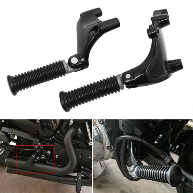 2X Sozius Fußrasten mit Halterung Kit Für Harley Sportster XL883 1200 2014-2020