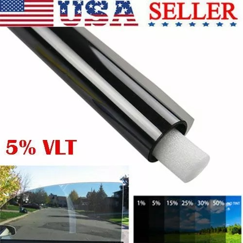 5% VLT Uncut Roll Window Tint Film 20" x 10'ft Feet Car Home Office Glass US