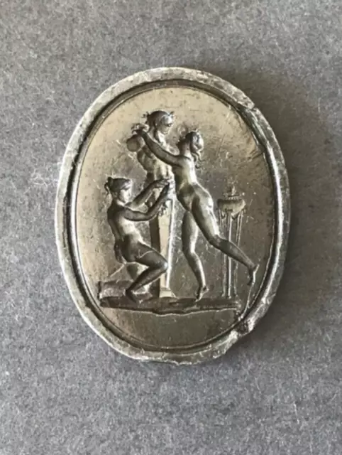 Médaille incluse matrice  uniface scène antique 法國代幣 Token