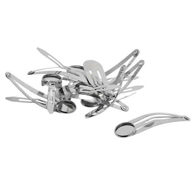 10pcs fermagli fai da te fermagli per capelli con  12mm, cornice rotonda,