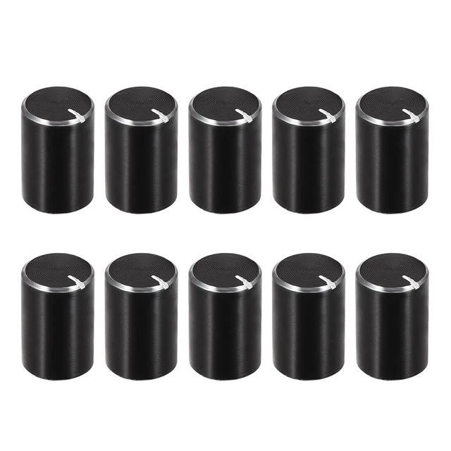 10pcs Potentiometer Knob Black Rotary Knob 10mmx15mm Volume Control Knob