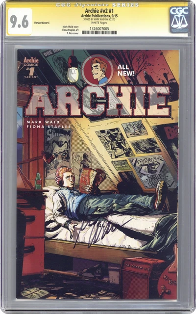 Archie 1S Rex Variant CGC 9.6 SS Mark Waid 2015 1326007005