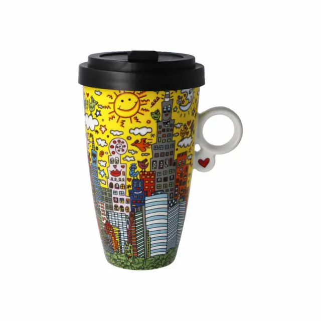 Goebel Mug To Go James Rizzi - My New York City Sunset, porcelaine fine, 500 ml