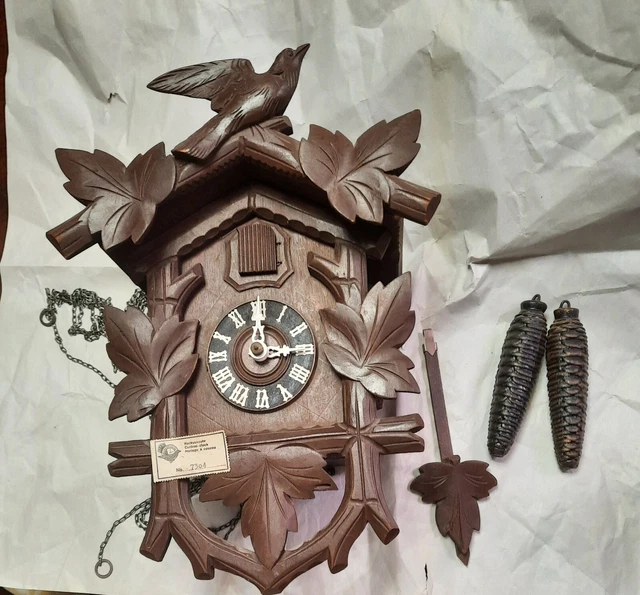 VINTAGE KUCKUCKSUHR CUCKOO-CLOCK Horloge a Coucou No.7304 $54.95 - PicClick