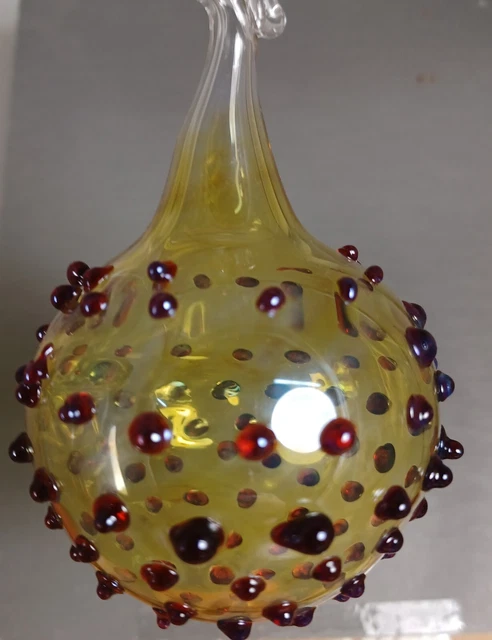 Hand Blown Glass Ornament Ball . Self Representing Artist (SRA)