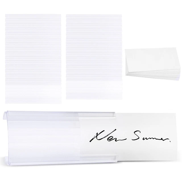 Wire Shelf Label Holders, 30 Pack Plastic Wire Shelf Label Clips with Label5528