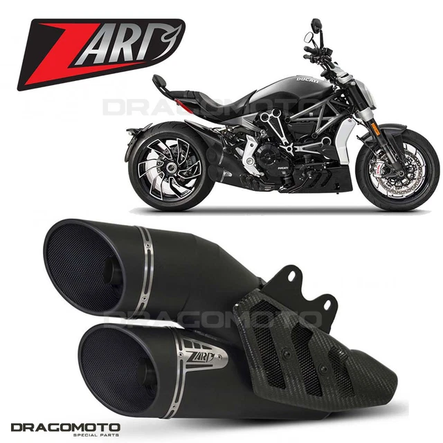 DUCATI XDIAVEL 2016 2017 KIT Exhaust ZARD Black ZD124SKO P2