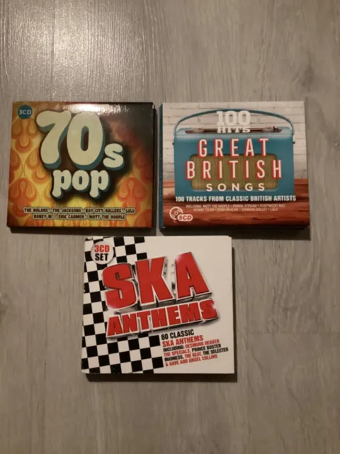 70s pop & 100 hits great British songs & ska anthems - cd music 3 cds sets