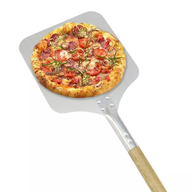 Pizza Peel Oven Shovel Bakers Paddle Wooden Handle Aluminium 9” Spade Tool