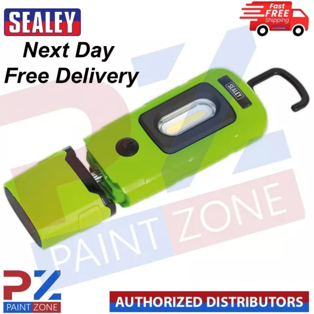 SEALEY LED3601G Rechargeable 360* Inspection Lamp 3W COB LED Green Lithium