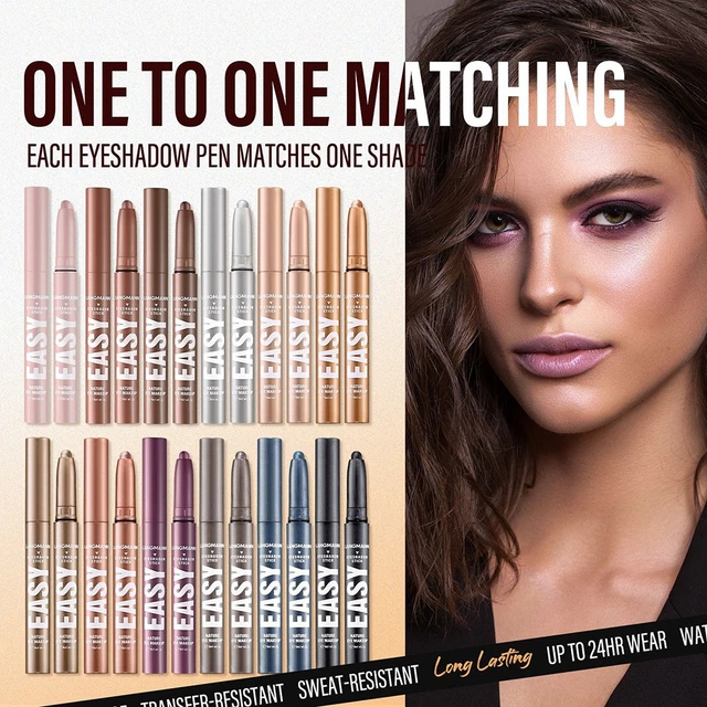 Crayon Fard à Paupières Mat Nacré 12 Couleurs - Combinaison Eyeliner