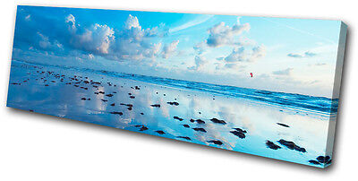 Sunset Seascape Beautiful SINGLE CANVAS WALL ART Picture Print VA