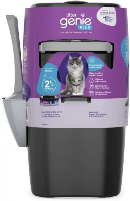 plus Pail, Ultimate Cat Litter Disposal System, Locks Away Odors, Includes One R