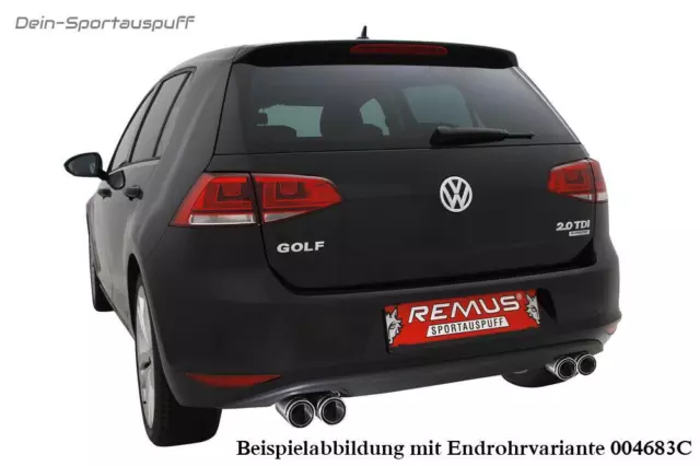 Remus Duplex Esd-Ersatzrohr VW Golf 7 1.2 TSI 1.6TDI Je 2x84mm Redondo Arrollado