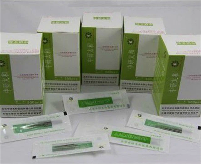 ZhongYanTaiHe Acupuncture Spring Handle Needles with guide tube 500 1000 massage
