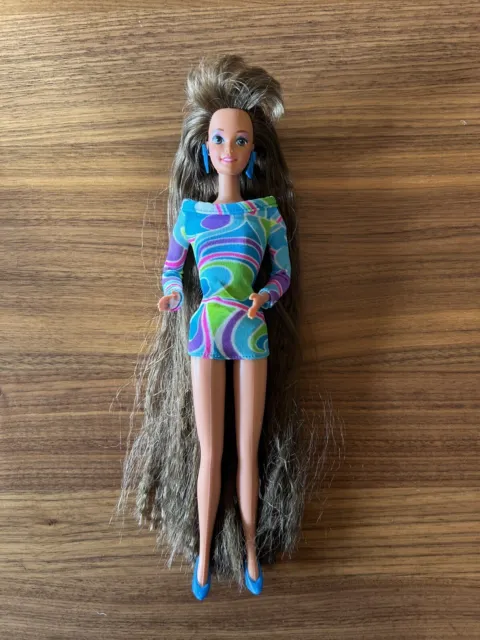 1991 Brunette Totally Hair Whitney Barbie Longest Hair Ever Barbie Mattel #1112