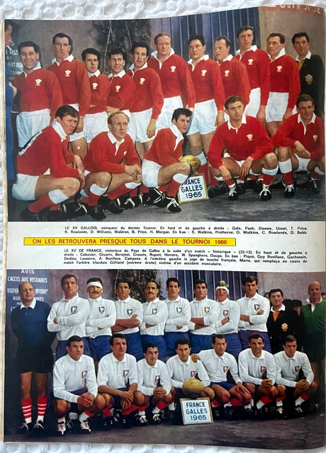 DOUBLE POSTER RUGBY Jérôme Gallion équipe RC Toulon championnat France 1970's EUR 9,99 - FR