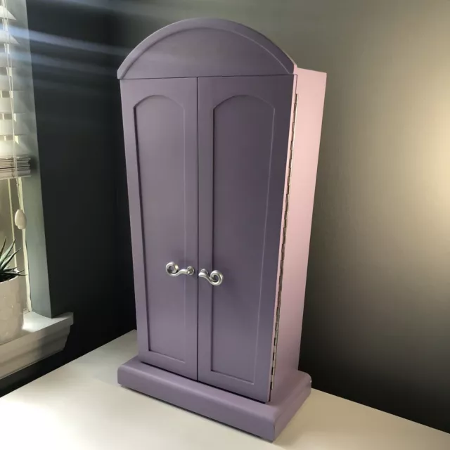American Girl Doll Purple Wardrobe / Armoire with Working Computer