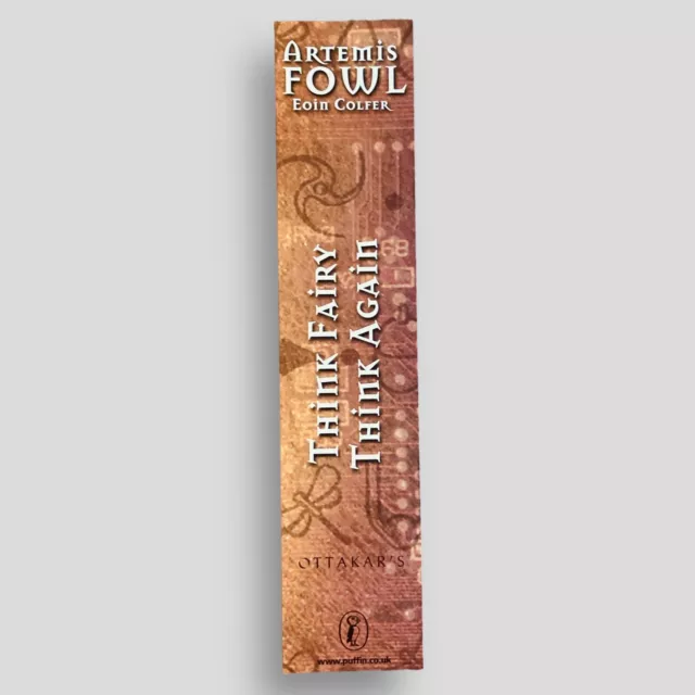Artemis Fowl Think Fairy Think Again Eoin Colfer Promo Bookmark -not the book