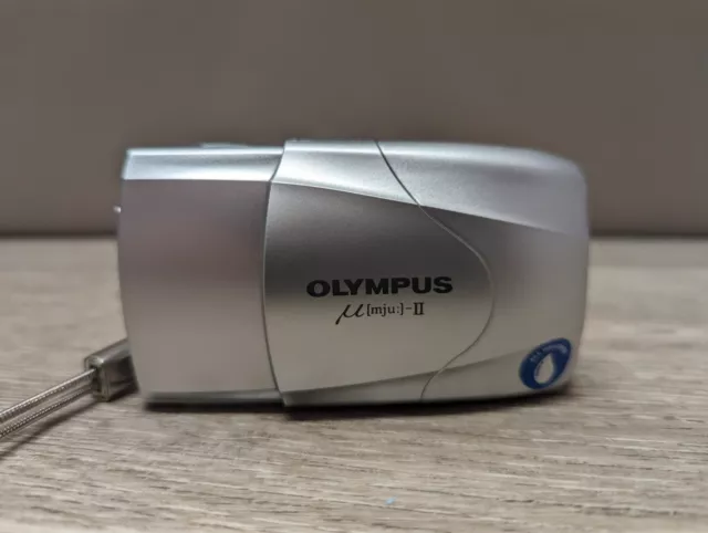 Olympus µmju:-II f/2.8 35mm Compact Film Camera mju Point & Shoot Silver READ!!!