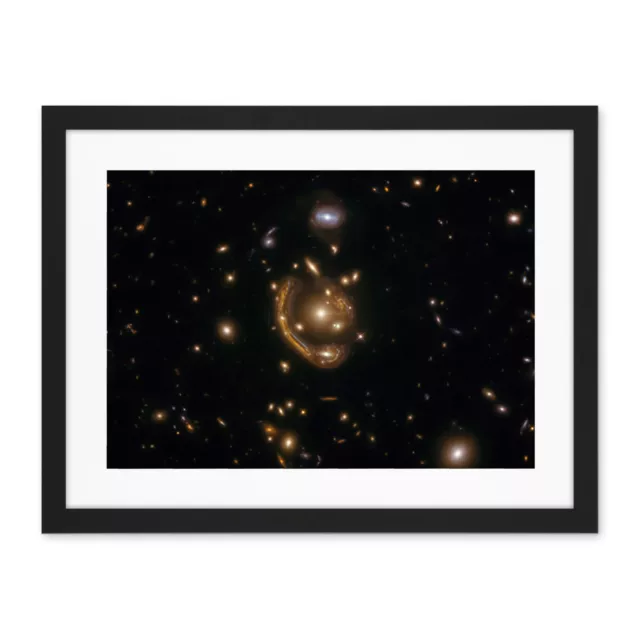 Hubble Space Telescope Einstein Molten Ring Galaxy Phenomenon Framed Art 18X24"