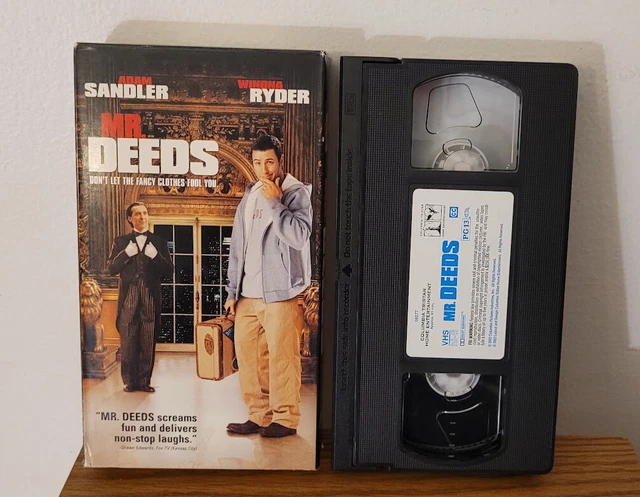 MR. DEEDS VHS Adam Sandler, Winona Ryder, John Turturro, Peter ...