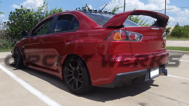 Mitsubishi Lancer Evolution EVOX EVO X 3" Burnt Exit Single Muffler Exhaust