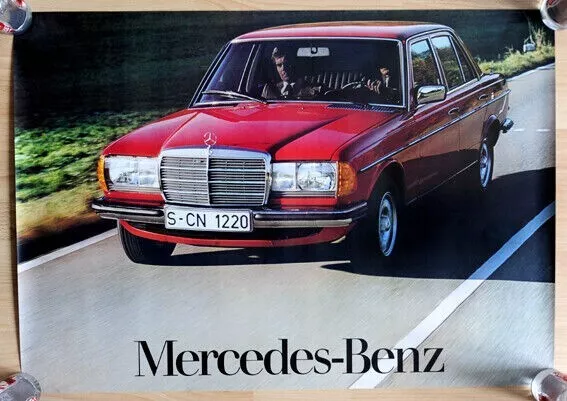 orig. Plakat Poster "Mercedes-Benz W 123" von 1975 der meistgebauteste Mercedes