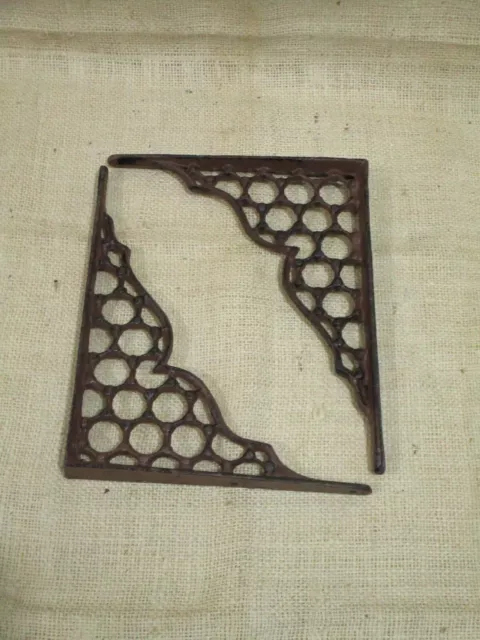 6 Cast Iron Large Antique Style Brackets Garden Braces Shelf Bracket Corbels 3