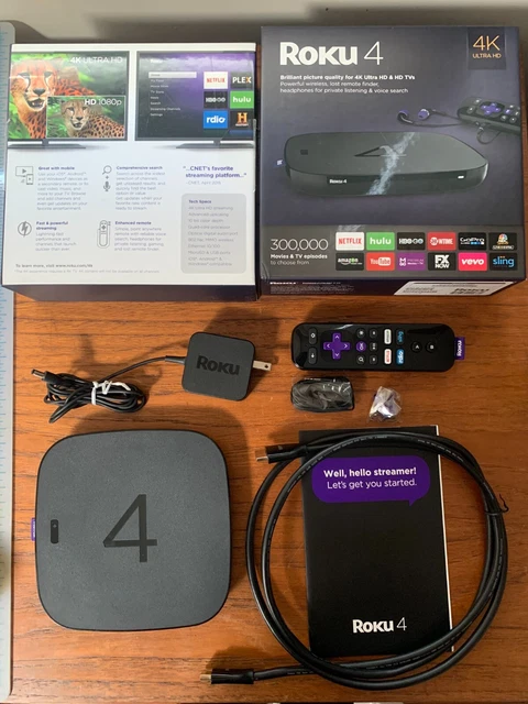 Roku Ultra 4400X 4K Streaming Media Player - Complete Set in Box + HDMI Cable