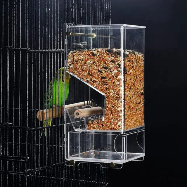 to Install Parakeet Dispenser Bird Feeders Parrot Feeding Bowl Cage Accessories