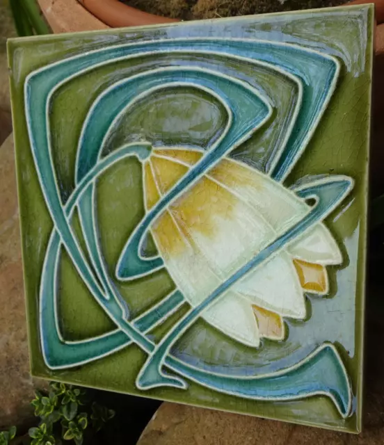 Jugendstil Fliese art nouveau tile tegel SERVAIS Werke, Ehrang